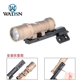 WADSN vplyv zbrane, 2 M-LOK Keymod Longbar Svetlom baterky Mount M300 M600 taktické airsoftové príslušenstvo svetlo AR15  5