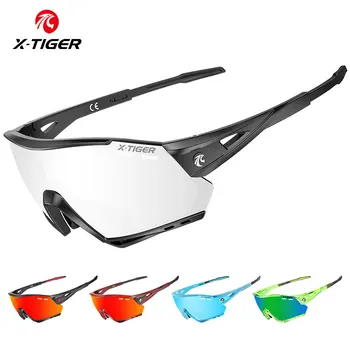 X-TIGER Cyklistické Okuliare Polarizované 5 Objektív Športové Muži Okuliare Horské Cyklistické Okuliare Cestnej MTB Cyklistické Okuliare Ochranné Okuliare  5