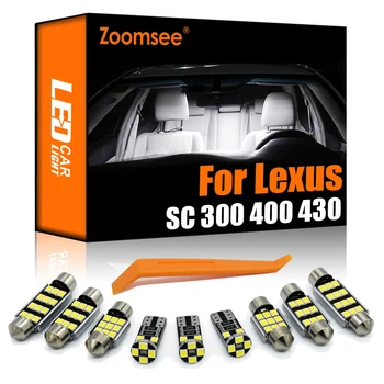 Zoomsee Interiérové LED Svetla Kit Pre Lexus SC 300 400 430 SC300 SC400 SC430 1991-2010 Canbus Auto Žiarovka, Vnútorné Dome Čítanie batožinového priestoru  4