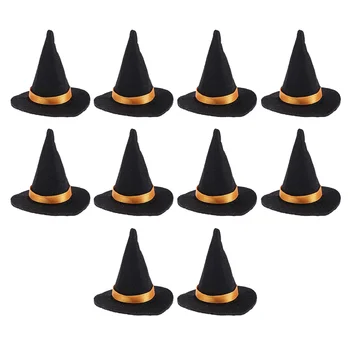 Čarodejnice Klobúk Fľaša Halloween Klobúky Mini Dekor Pokrytie Malých Strán Sombrero Sa Vzťahuje Bábika Miniatúrne Remesiel Zátka Spp Dekorácie Stola  10