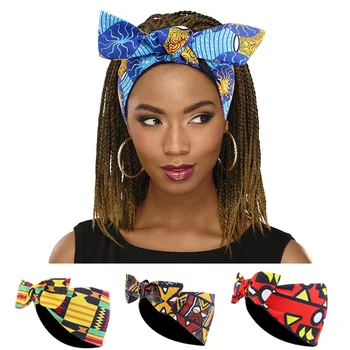 Ženy Afriky Luk Hlavový Most Športové Jogy Elastické Hairband Turban Šatku Salon Hair Wrap Tvoria Bandanas Vlasy Príslušenstvo  10