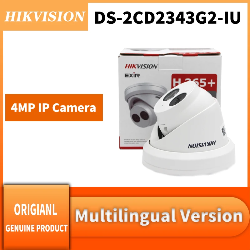 Pôvodné Hikvision DS-2CD2343G2-IE 4MP WDR Pevné Veži Sieťová Kamera S vstavaným-in Mic Lepšie V Noci