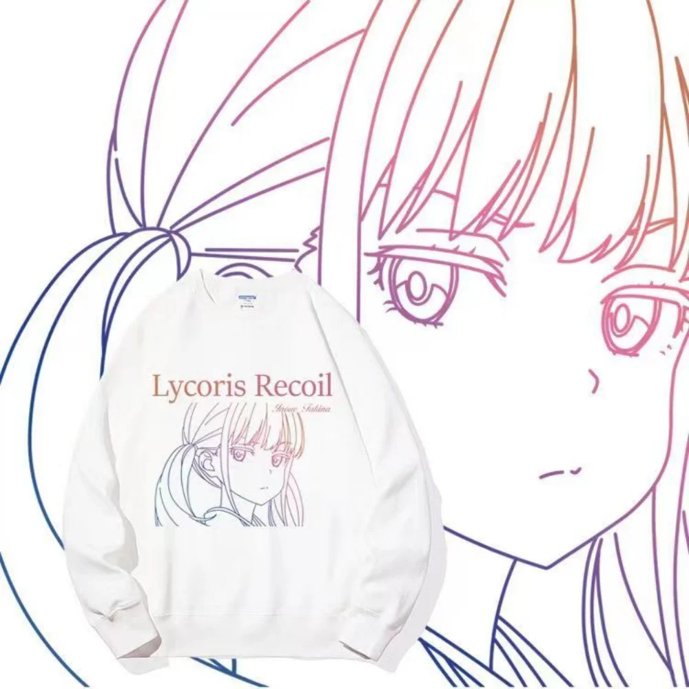 Takina Inoue Anime Mikina Lycoris Recoil Manga Zimné Streetwear Mužov Pulóver Tepláková Súprava Ženy Dlhý Rukáv Top Pár Oblečenie