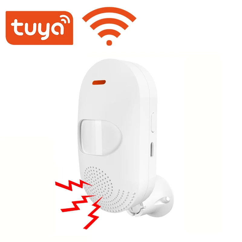 TUYA Wifi PIR Senzor, Alarm, Vstavaný bzučiak USB/batérie dvoch napájanie metódy na Domácej Automatizácie Domov Alarm Systen